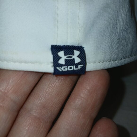 UNDER ARMOUR STORM DRIVER  GOLF BASEBALL CAP, WHITE, CLASSIC FIT - Picture 3 of 6